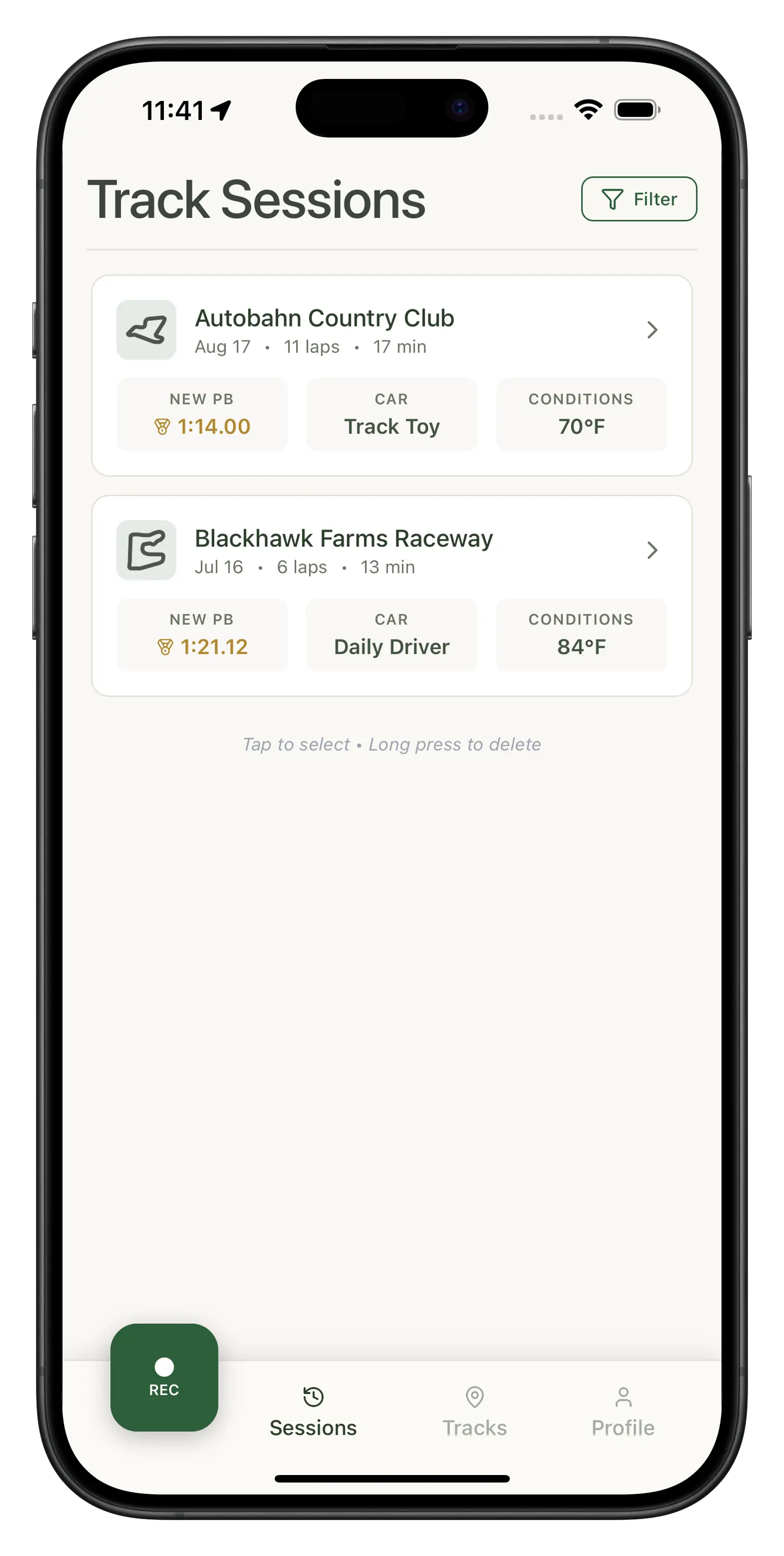 Stint app interface showing track your journey features - 1